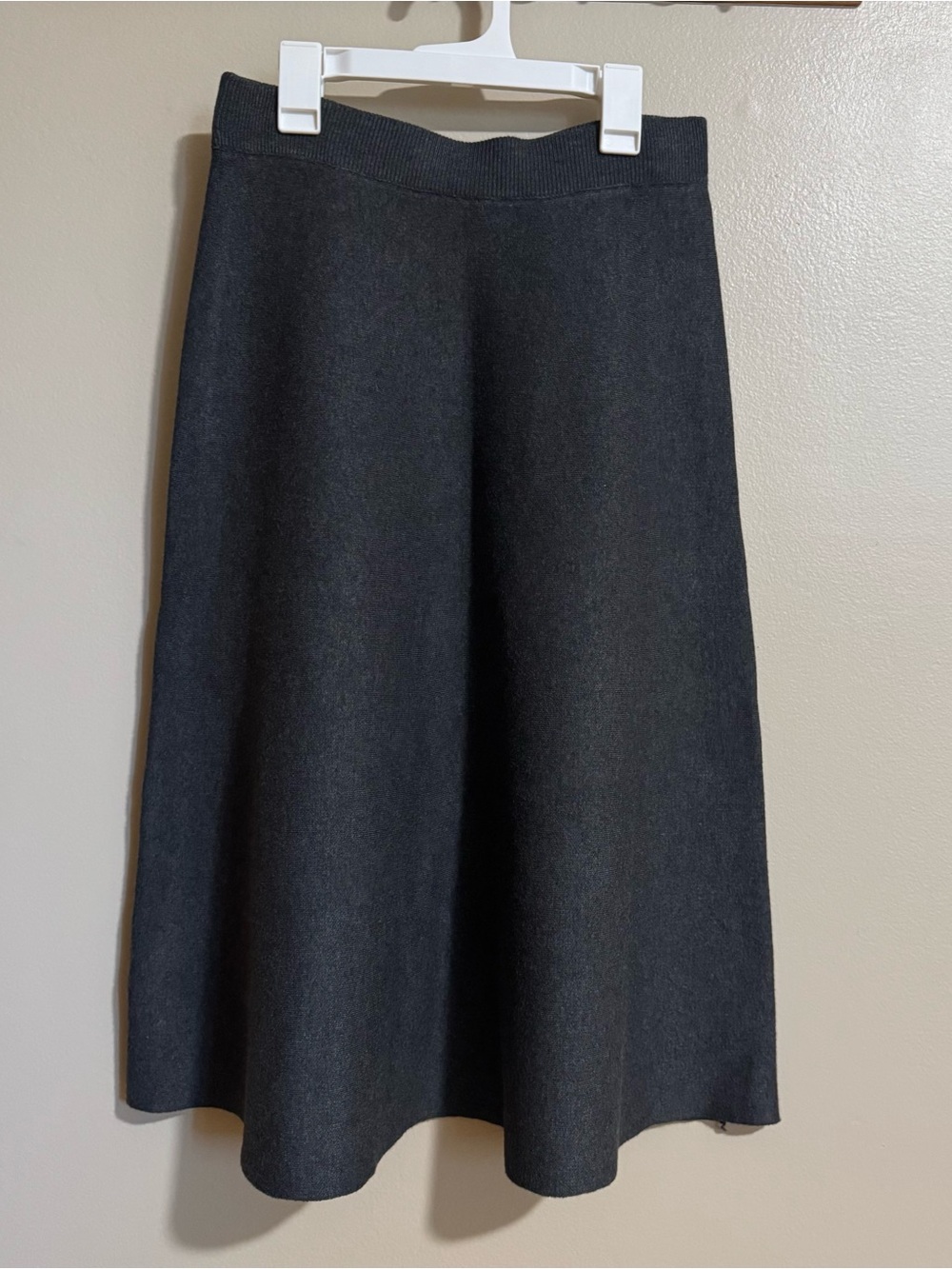 Max Studio Charcoal A-Line Knit Skirt